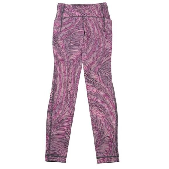 LULULEMON Swift Speed High-Rise Tight 28" Size 4 Dimensional Sonic Pink Multi - Picture 4 of 8